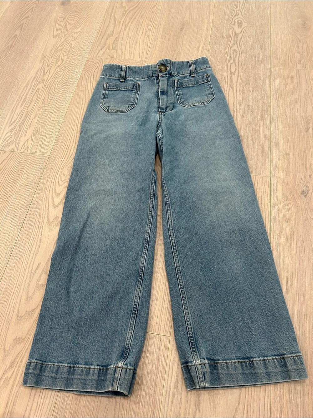 Anthropologie Wide-Leg Jeans in Medium Blue Wash